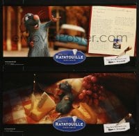 7y074 RATATOUILLE 8 8x17 German LCs 2007 Patton Oswalt, great images of cartoon mouse chef!