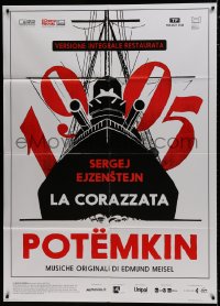 7y115 BATTLESHIP POTEMKIN Italian 1p R2017 Sergei Eisenstein's early Russian war classic!