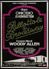 7y131 BULLETS OVER BROADWAY Italian 1p 1995 directed by Woody Allen, cool different Maxy art, rare!