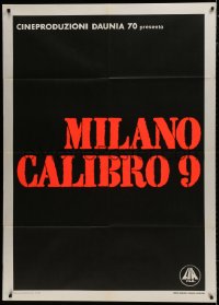 7y135 CALIBER 9 teaser Italian 1p 1972 Milano calibro 9, cool dayglo title, ultra rare!