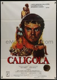 7y136 CALIGULA Italian 1p 1980 Malcolm McDowell, Penthouse's Bob Guccione sex epic, different!