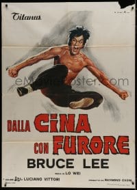 7y144 CHINESE CONNECTION Italian 1p R1970s kung fu master Bruce Lee, art by Averardo Ciriello!