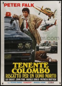 7y146 COLUMBO RANSOM FOR A DEAD MAN Italian 1p 1978 cool artwork of detective Peter Falk!