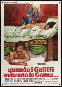 7y153 CURSE OF THE RED BUTTERFLY Italian 1p 1973 Luca art of naked woman cheating on her husband!