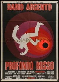 7y163 DEEP RED Italian 1p 1975 Dario Argento's Profondo Rosso, different artwork by Sandro Symeoni!