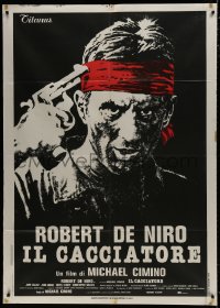 7y164 DEER HUNTER pre-Awards Italian 1p 1979 Michael Cimino, Robert De Niro with gun to his head!