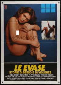 7y187 ESCAPE FROM WOMEN'S PRISON Italian 1p 1984 lesbian penitentiary sex, sexy naked Lilli Carati!