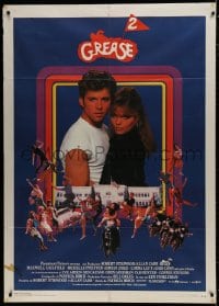 7y204 GREASE 2 Italian 1p 1982 best close up of Michelle Pfeiffer & Maxwell Caulfield!