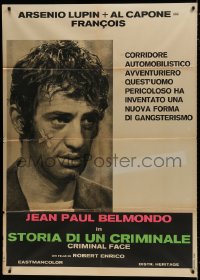 7y214 HO! Italian 1p R1970s different close up of battered Jean-Paul Belmondo, Criminal Face!