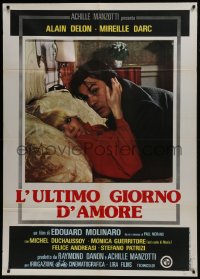 7y218 HURRIED MAN Italian 1p 1977 Edouard Molinaro's L'Homme Presse, Alain Delon & Mireille Darc!