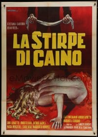 7y237 LA STIRPE DI CAINO Italian 1p 1971 The Lineage of Cain, Caroselli art of woman tortured!