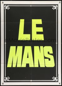 7y243 LE MANS teaser Italian 1p 1971 only the title in dayglo yellow over black background!