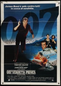 7y248 LICENCE TO KILL Italian 1p 1989 Timothy Dalton as James Bond, he's out for revenge!