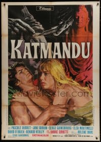 7y283 PLEASURE PIT Italian 1p 1970 Andre Cayatte's Les Chemins de Katmandou, art of drugs injected!