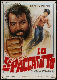 7y296 RETURN OF THE TIGER Italian 1p 1979 kung fu art of Bruce Li & Paul Smith by Enzo Sciotti!