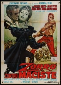 7y303 SAMSON & THE SLAVE QUEEN Italian 1p 1962 Lenzi's Zorro contro Maciste, Casaro art of Ciani!