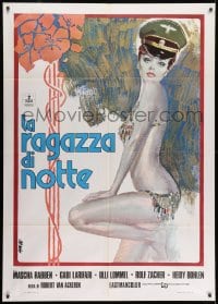 7y306 SENSUOUS THREE Italian 1p 1975 different Avelli art of near-naked stripper with Nazi cap!