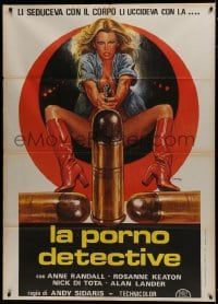 7y323 STACEY Italian 1p 1977 Enzo Sciotti art of sexy Porno Detective Anne Randall, rare!