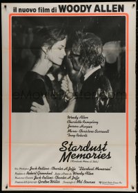 7y325 STARDUST MEMORIES Italian 1p 1980 Woody Allen & Charlotte Rampling, cool dayglo border, rare!