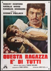 7y346 THIS PROPERTY IS CONDEMNED Italian 1p R1970s Natalie Wood, Robert Redford & Bronson by Aller!