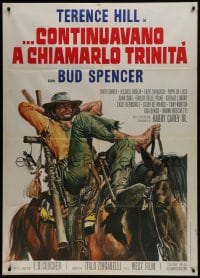 7y354 TRINITY IS STILL MY NAME Italian 1p 1971 spaghetti western art of Terence Hill on horse!