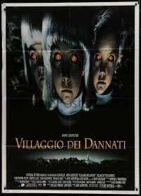 7y360 VILLAGE OF THE DAMNED Italian 1p 1995 John Carpenter horror, cool image of creepy kids!