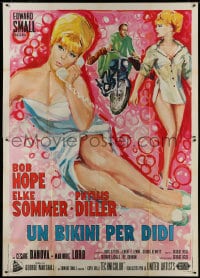 7y389 BOY DID I GET A WRONG NUMBER Italian 2p 1966 Avelli art of sexy Elke Sommer & Bob Hope!