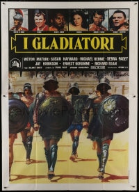 7y406 DEMETRIUS & THE GLADIATORS Italian 2p R1980s Victor Mature, Susan Hayward, different image!