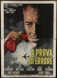 7y418 FAIL SAFE Italian 2p 1965 directed by Sidney Lumet, different art of Henry Fonda w/red phone!