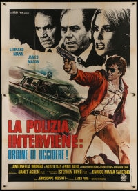 7y444 LEFT HAND OF THE LAW Italian 2p 1975 La Polizia interviene: ordine di uccidere, James Mason!