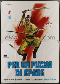 7y463 PER UN PUGNO DI SPADE Italian 2p 1973 Alessandro Biffignandi art of man with many blades!