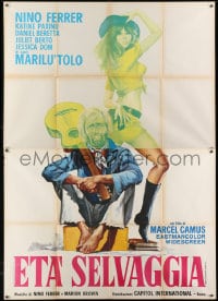 7y476 SAVAGE SUMMER Italian 2p 1971 Marcel Camus, Piovano art of Ferrer & sexy hippie girl!