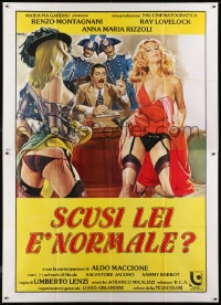 7y477 SCUSI, LEI E NORMALE? Italian 2p 1979 Umberto Lenzi, Sciotti art of near-naked women!
