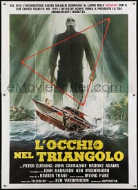 7y485 SHOCK WAVES Italian 2p 1977 different art of wacky ocean zombies in the Bermuda Triangle!