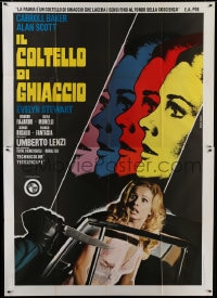 7y486 SILENT HORROR Italian 2p 1972 Umberto Lenzi, scared Carroll Baker, cool Casaro art!