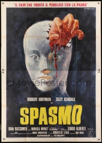 7y490 SPASMO Italian 2p 1974 Umberto Lenzi Spasmo, cool gruesome bloody head art by Ezio Tarantelli