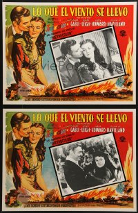7y080 GONE WITH THE WIND 7 Mexican LCs R1990s Clark Gable, Vivien Leigh, all-time classic!