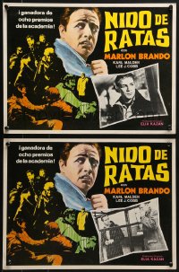 7y090 ON THE WATERFRONT 3 Mexican LCs R1990s Elia Kazan classic, Marlon Brando, Karl Malden!
