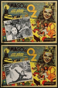 7y087 WIZARD OF OZ 5 Mexican LCs R1990s Judy Garland, Ray Bolger, Bert Lahr, Jack Haley, cool art!