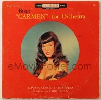 7y010 BETTIE PAGE 33 1/3 RPM record 1950s Bizet's Carmen for London Concert Orchestra!
