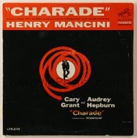 7y013 CHARADE 33 1/3 RPM soundtrack record 1963 music from the movie composed by Henry Mancini!