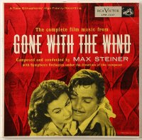 7y017 GONE WITH THE WIND 33 1/3 RPM soundtrack record 1954 film music composed by Max Steiner!