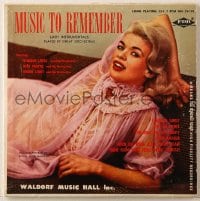 7y023 JAYNE MANSFIELD 33 1/3 RPM record 1950s Music to Remember, instrumentals by great orchestras!