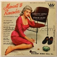 7y028 JAYNE MANSFIELD 33 1/3 RPM record 1958 Moments to Remember, lush intstrumental music!