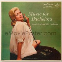 7y025 JAYNE MANSFIELD 33 1/3 RPM record 1956 on the cover of Henri Rene's Music For Bachelors!