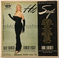 7y022 JAYNE MANSFIELD 33 1/3 RPM record 1950s Hit Songs by Ray Bloch, Enoch Light & Bob Eberly!