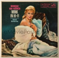 7y037 MONIQUE VAN VOOREN 33 1/3 RPM record 1958 Mink in Hi-Fi, glamorous portrait of the singer!