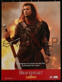 7y568 BRAVEHEART 10 French LCs 1995 Mel Gibson as Scottish William Wallace, Sophie Marceau!
