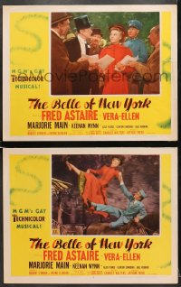 7z798 BELLE OF NEW YORK 2 LCs 1952 great images of Fred Astaire, pretty Vera-Ellen, one dancing!