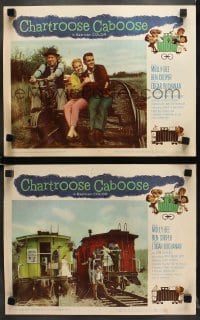 7z807 CHARTROOSE CABOOSE 2 LCs 1960 Molly Bee, Ben Cooper & Edgar Buchanan on railroad cars!
